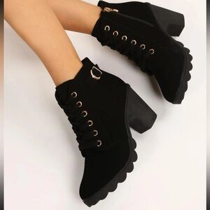 Black Suede Chelsea Ankle Boots